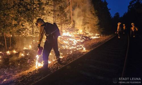 Anlegen eines Gegenfeuers © Jan Schurig